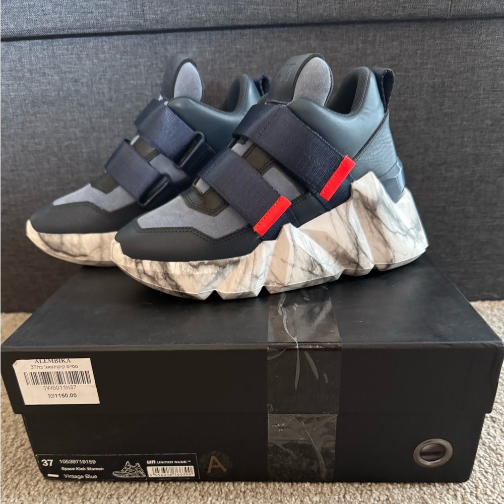 United Nude Vintage Blue Space Kick Sneakers